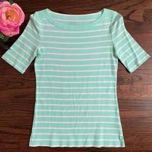 Talbots boat neck weekend tee, size XS